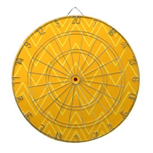 Cible De Fléchettes Jaune, cool, tendance, moderne, motif de zigzag ur (Devant)