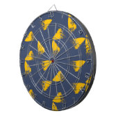 Cible De Fléchettes Jaune, cool, unique, triangles tendance (Devant droit)