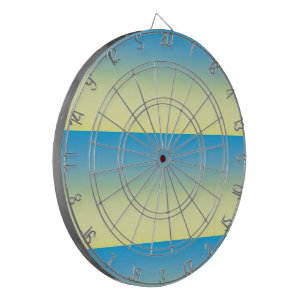 Cible De Fléchettes Jaune et bleu deux tons