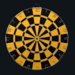 Cible De Fléchettes Jaune et noir de moutarde<br><div class="desc">Cible de flechettes jaune et noire de moutarde</div>