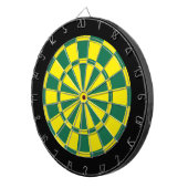 Cible de flechettes : Jaune, vert, et noir (Devant droit)