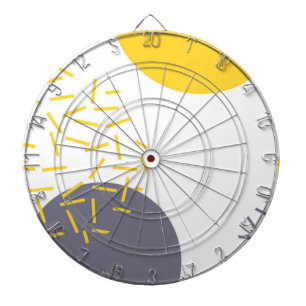 Cible De Fléchettes Jaunissez, refroidissez, art géométrique moderne