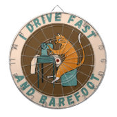 Cible De Fléchettes Je conduis Rapidement et couture pieds nus - Une c (Devant)