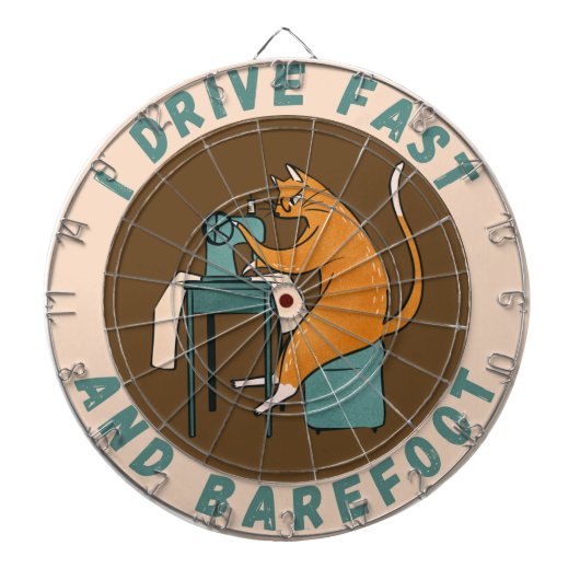 Cible De Fléchettes Je conduis Rapidement et couture pieds nus - Une c (Devant)