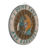 Cible De Fléchettes Je conduis Rapidement et couture pieds nus - Une c (Devant gauche)