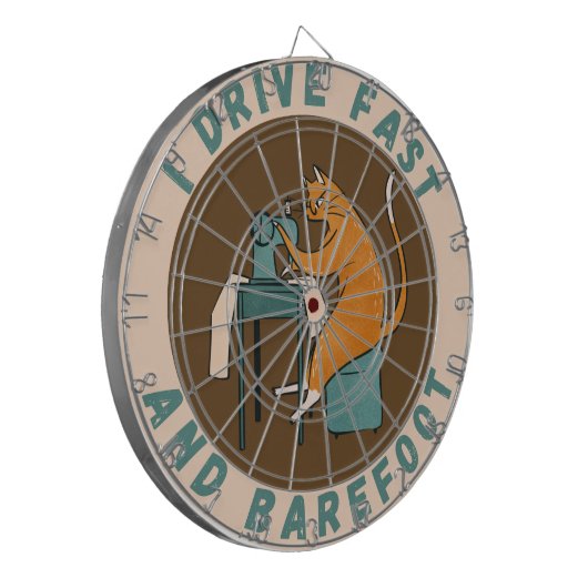 Cible De Fléchettes Je conduis Rapidement et couture pieds nus - Une c (Devant gauche)