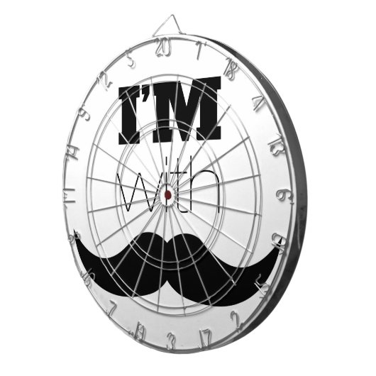 Cible De Fléchettes Je suis avec Moustache (Devant droit)