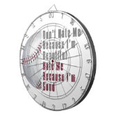 Cible De Fléchettes Je Suis Beau Je Suis Bon Baseball (Devant droit)