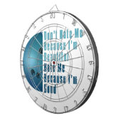 Cible De Fléchettes Je Suis Beau Je Suis Bon Bowling Bleu (Devant droit)