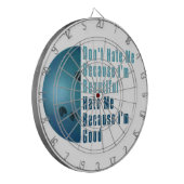 Cible De Fléchettes Je Suis Beau Je Suis Bon Bowling Bleu (Devant gauche)