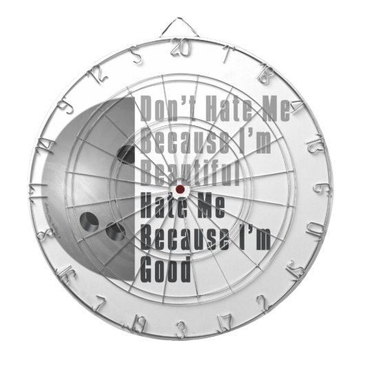 Cible De Fléchettes Je Suis Beau Je Suis Bon Bowling Grey (Devant)