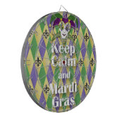 Cible De Fléchettes Jester Mask Keep Calm and Mardi Gras (Devant gauche)