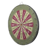 Cible De Fléchettes Jeu à boire dans Army Green et Maroon (Devant droit)