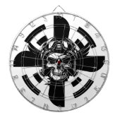 Cible De Fléchettes Jeu d'hélice d'avion de pilote de squelette gothiq (Devant)