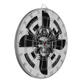 Cible De Fléchettes Jeu d'hélice d'avion de pilote de squelette gothiq (Devant gauche)
