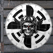 Cible De Fléchettes Jeu d'hélice d'avion de pilote de squelette gothiq