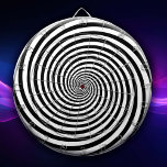 Cible De Fléchettes Jeu sauvage Hypnose nuit Spirale<br><div class="desc">Vous devez plaisanter ! Prêt pour une soirée de gibier sauvage ? Ce tableau de fléchettes présente un design en spirale moderne noir et blanc rétro hypnotique qui défiera votre objectif de la manière la plus divertissante! Parfait pour ajouter une touche de magie, d'hypnose et d'illusions optiques psychédéliques à votre...</div>