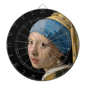 Cible De Fléchettes Johannes Vermeer - Fille avec une oreille perle