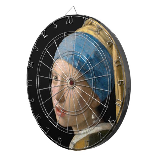Cible De Fléchettes Johannes Vermeer - Fille avec une oreille perle (Devant droit)
