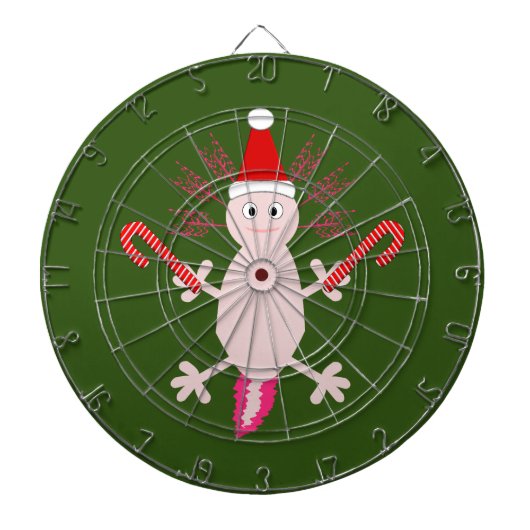 Cible De Fléchettes Joli Axolotl de Noël (Devant)