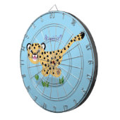 Cible De Fléchettes Joli bébé guépard en cours de dessin animé illustr (Devant droit)