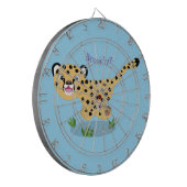 Cible De Fléchettes Joli bébé guépard en cours de dessin animé illustr (Devant gauche)