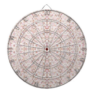 Cible De Fléchettes Joli design floral vintage blanc rose