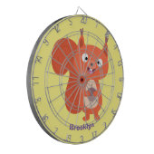 Cible De Fléchettes Joli dessin animé d'écureuil roux (Devant gauche)