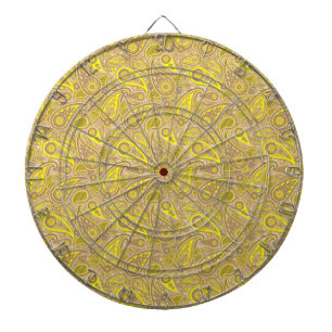 Cible De Fléchettes Joli motif paisley brun jaune