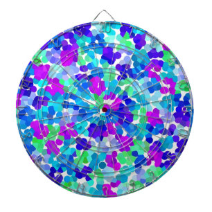 Cible De Fléchettes Joli motif rose violet aqua bleu pour petits doigt