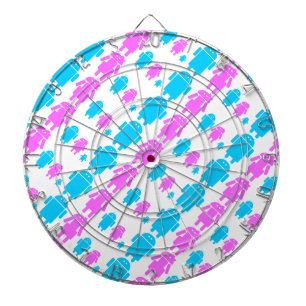 Cible De Fléchettes Joli robot motif de famille