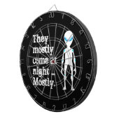 Cible De Fléchettes Jolie citation alien blanche noire (Devant droit)