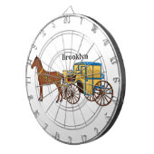 Cible De Fléchettes Jolie illustration de cheval et de calèche royale (Devant droit)