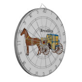 Cible De Fléchettes Jolie illustration de cheval et de calèche royale (Devant gauche)