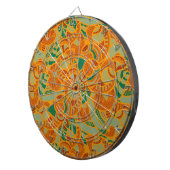 Cible De Fléchettes Jolies fleurs abstraites oranges sans couture (Devant droit)