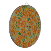 Cible De Fléchettes Jolies fleurs abstraites oranges sans couture (Devant gauche)