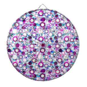 Cible De Fléchettes Jolies fleurs colorées soleils motifs