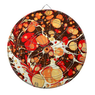 Cible De Fléchettes Jolies pierres abstraites rouges marron orange