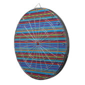 Cible De Fléchettes Jolies rayures bleu violet (Devant droit)