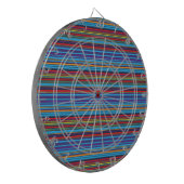 Cible De Fléchettes Jolies rayures bleu violet (Devant gauche)