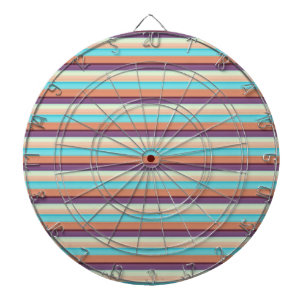 Cible De Fléchettes Jolies rayures bleues marron