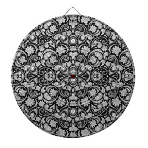Cible De Fléchettes Jolis motifs cachemire noir et blanc vintage
