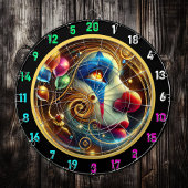 Cible De Fléchettes Jolly Clown avec nez rouge et ballons