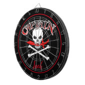 Cible De Fléchettes Jolly roger personnalisé (Cutlass) (Devant droit)