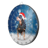 Cible De Fléchettes Jote Rottweiler Chien Noël Santa Hat Étoiles de ne (Devant droit)