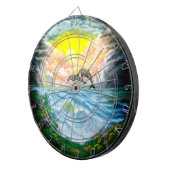 Cible De Fléchettes Jouer aux dauphins sous le soleil (Devant droit)