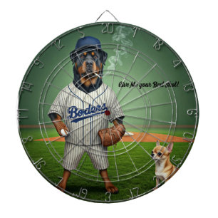 Cible De Fléchettes Joueur de baseball Rottie Maximus avec ventilateur