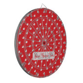 Cible De Fléchettes Joyeuse Saint-Valentin Moderne Motif d'Amour (Devant gauche)