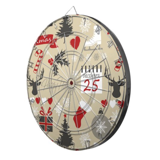 Cible De Fléchettes Joyeuses fêtes (Devant droit)