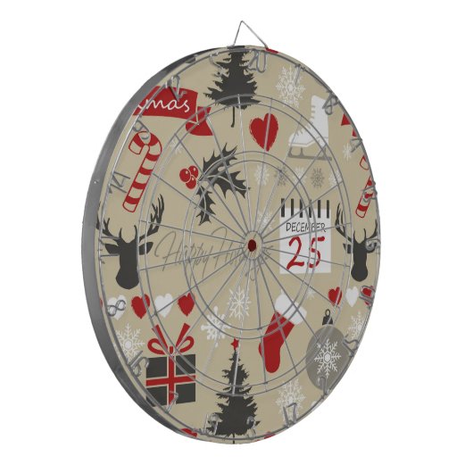 Cible De Fléchettes Joyeuses fêtes (Devant gauche)